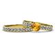 1 - Ronia Classic Citrine and Diamond Bridal Set Ring 