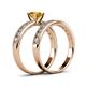 4 - Ronia Classic Citrine and Diamond Bridal Set Ring 