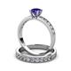 3 - Ronia Classic Iolite and Diamond Bridal Set Ring 