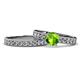 1 - Ronia Classic Peridot and Diamond Bridal Set Ring 