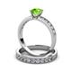 3 - Ronia Classic Peridot and Diamond Bridal Set Ring 