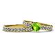 1 - Ronia Classic Peridot and Diamond Bridal Set Ring 
