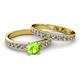 2 - Ronia Classic Peridot and Diamond Bridal Set Ring 