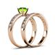 4 - Ronia Classic Peridot and Diamond Bridal Set Ring 