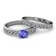 2 - Ronia Classic Tanzanite and Diamond Bridal Set Ring 