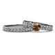 1 - Ronia Classic Smoky Quartz and Diamond Bridal Set Ring 