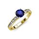 3 - Salana Classic Blue Sapphire and Diamond Engagement Ring 