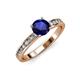 3 - Salana Classic Blue Sapphire and Diamond Engagement Ring 