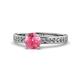 1 - Salana Classic Pink Tourmaline and Diamond Engagement Ring 