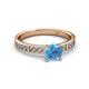 2 - Salana Classic Blue Topaz and Diamond Engagement Ring 