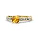 1 - Salana Classic Citrine and Diamond Engagement Ring 