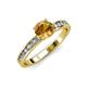 3 - Salana Classic Citrine and Diamond Engagement Ring 