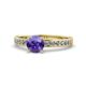 1 - Salana Classic Iolite and Diamond Engagement Ring 