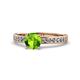 1 - Salana Classic Peridot and Diamond Engagement Ring 