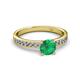 2 - Salana Classic Emerald and Diamond Engagement Ring 