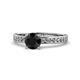 1 - Salana Classic Black and White Diamond Engagement Ring 