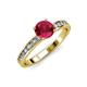 3 - Salana Classic Ruby and Diamond Engagement Ring 