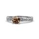 1 - Salana Classic Smoky Quartz and Diamond Engagement Ring 