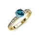 3 - Salana Classic London Blue Topaz and Diamond Engagement Ring 