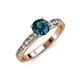 3 - Salana Classic Blue and White Diamond Engagement Ring 