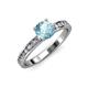 3 - Salana Classic Aquamarine and Diamond Engagement Ring 