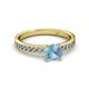 2 - Salana Classic Aquamarine and Diamond Engagement Ring 