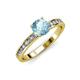 3 - Salana Classic Aquamarine and Diamond Engagement Ring 