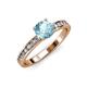 3 - Salana Classic Aquamarine and Diamond Engagement Ring 
