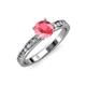 3 - Salana Classic Pink Tourmaline and Diamond Engagement Ring 