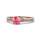 1 - Salana Classic Pink Tourmaline and Diamond Engagement Ring 