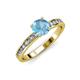 3 - Salana Classic Blue Topaz and Diamond Engagement Ring 