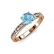 3 - Salana Classic Blue Topaz and Diamond Engagement Ring 