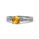 1 - Salana Classic Citrine and Diamond Engagement Ring 