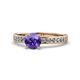 1 - Salana Classic Iolite and Diamond Engagement Ring 