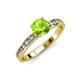 3 - Salana Classic Peridot and Diamond Engagement Ring 