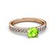 2 - Salana Classic Peridot and Diamond Engagement Ring 