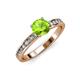 3 - Salana Classic Peridot and Diamond Engagement Ring 