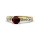 1 - Salana Classic Red Garnet and Diamond Engagement Ring 