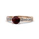 1 - Salana Classic Red Garnet and Diamond Engagement Ring 