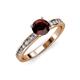 3 - Salana Classic Red Garnet and Diamond Engagement Ring 