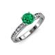 3 - Salana Classic Emerald and Diamond Engagement Ring 