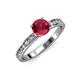 3 - Salana Classic Ruby and Diamond Engagement Ring 