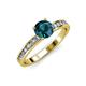 3 - Salana Classic Blue and White Diamond Engagement Ring 