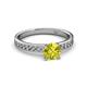 2 - Salana Classic Yellow and White Diamond Engagement Ring 