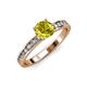 3 - Salana Classic Yellow and White Diamond Engagement Ring 