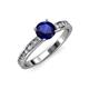 3 - Salana Classic Blue Sapphire and Diamond Engagement Ring 