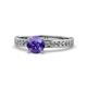 1 - Salana Classic Iolite and Diamond Engagement Ring 