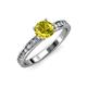 3 - Salana Classic Yellow and White Diamond Engagement Ring 