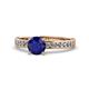 1 - Salana Classic Blue Sapphire and Diamond Engagement Ring 