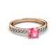 2 - Salana Classic Pink Tourmaline and Diamond Engagement Ring 